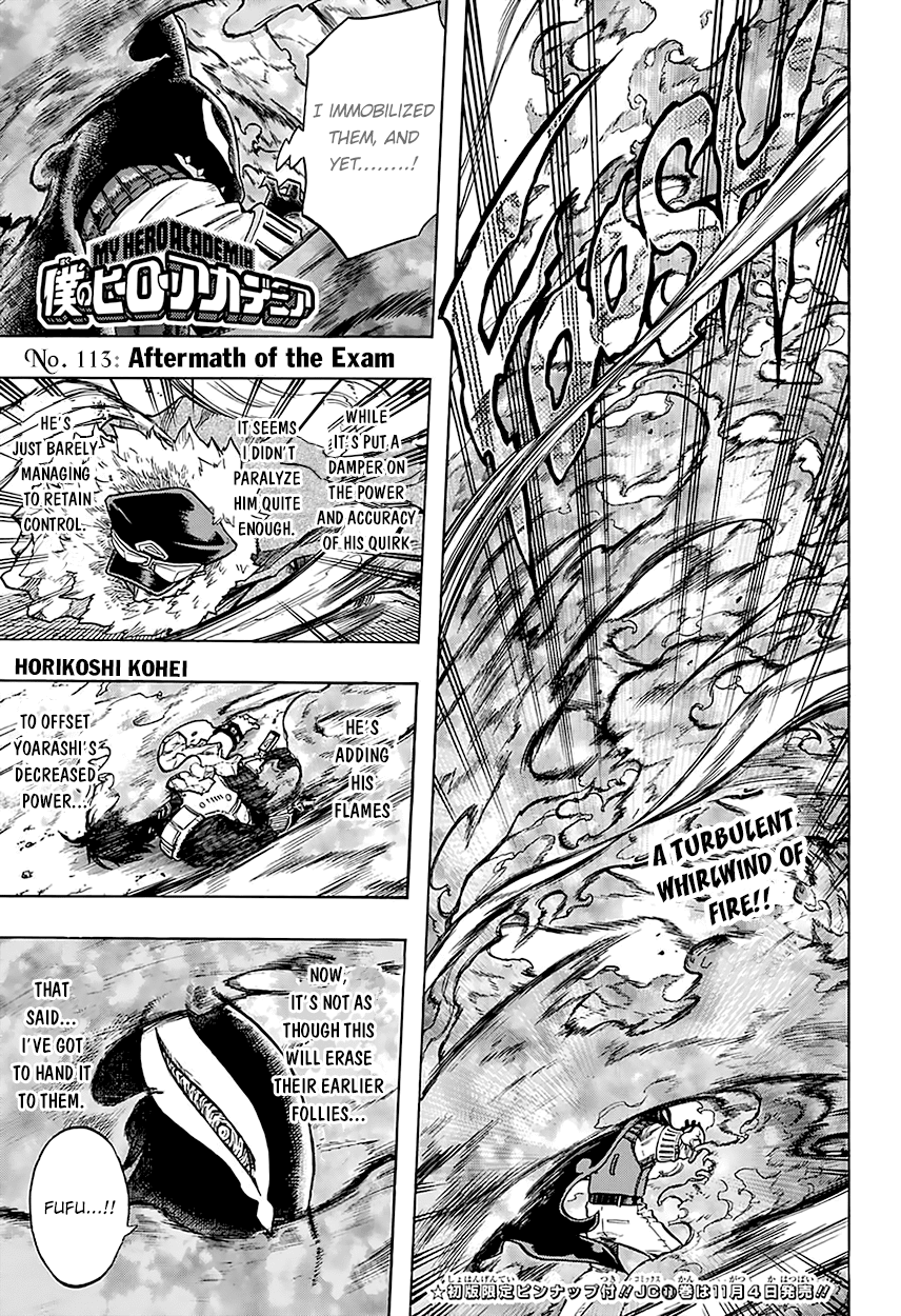 Boku no Hero Academia Chapter 113 page 4 - Chapter 113: Aftermath of the Exam