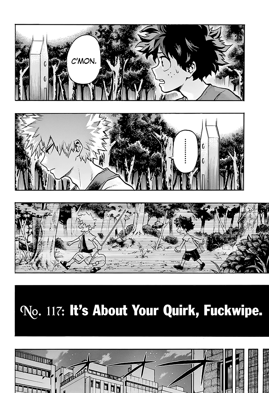Boku no Hero Academia Chapter 117 page 5 - Chapter 117: It’s About Your Quirk, Fuckwipe.