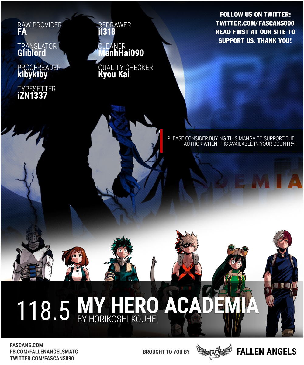 Boku no Hero Academia Chapter 118.5 page 1 - Chapter 118.5: Volume 13 Omake