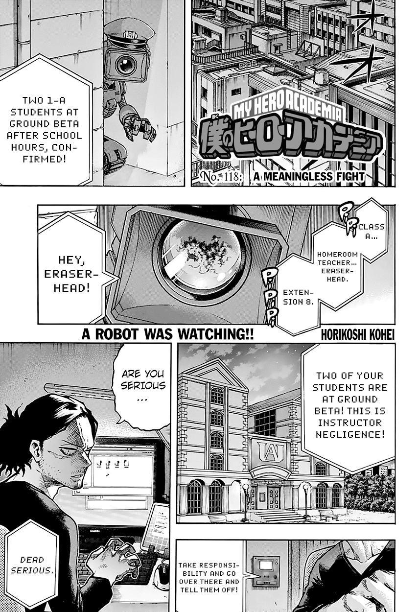 Boku no Hero Academia Chapter 118 page 4 - Chapter 118: A Meaningless Fight