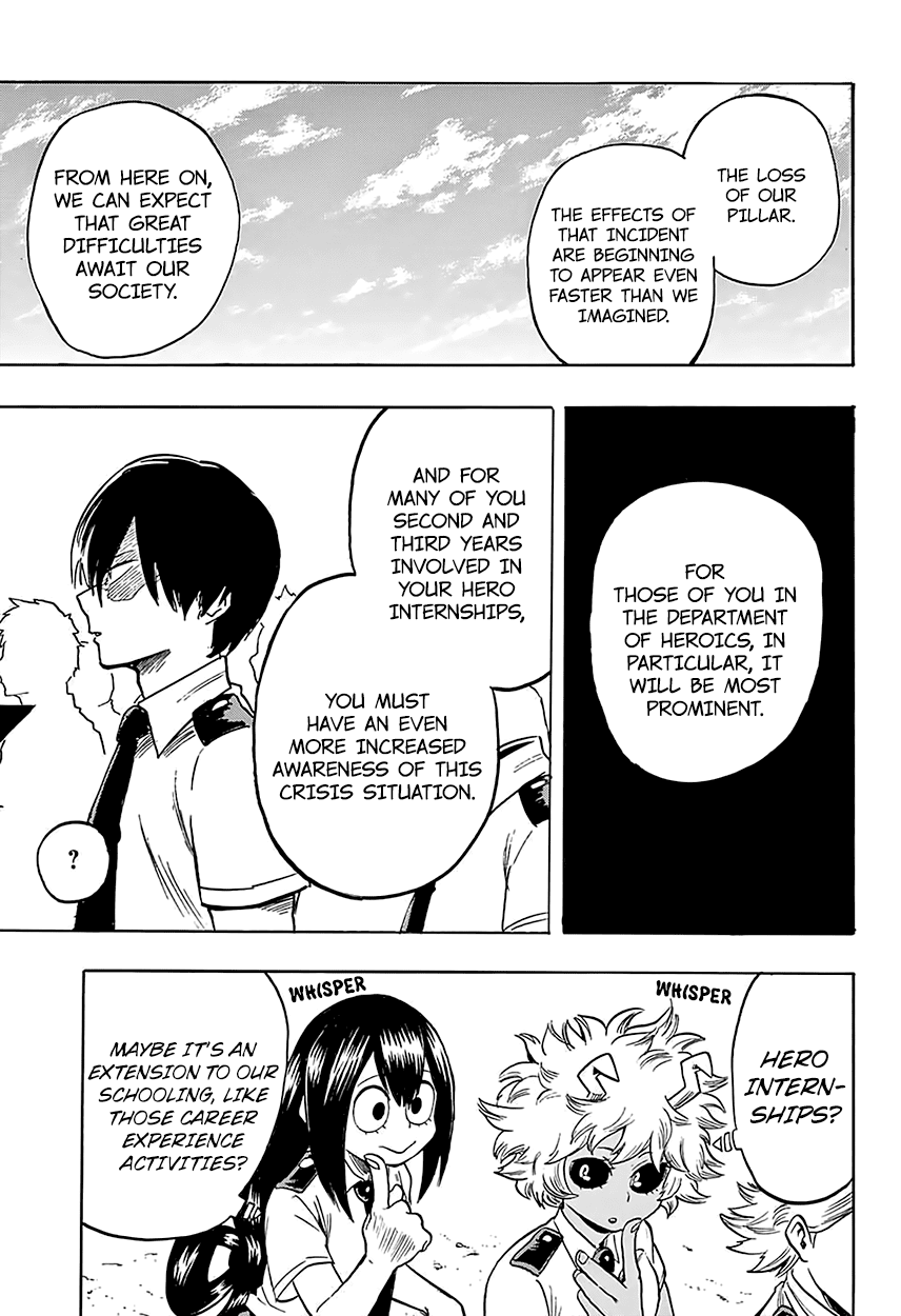 Boku no Hero Academia Chapter 121 page 18 - Chapter 121: The Second Semester Opening Ceremony