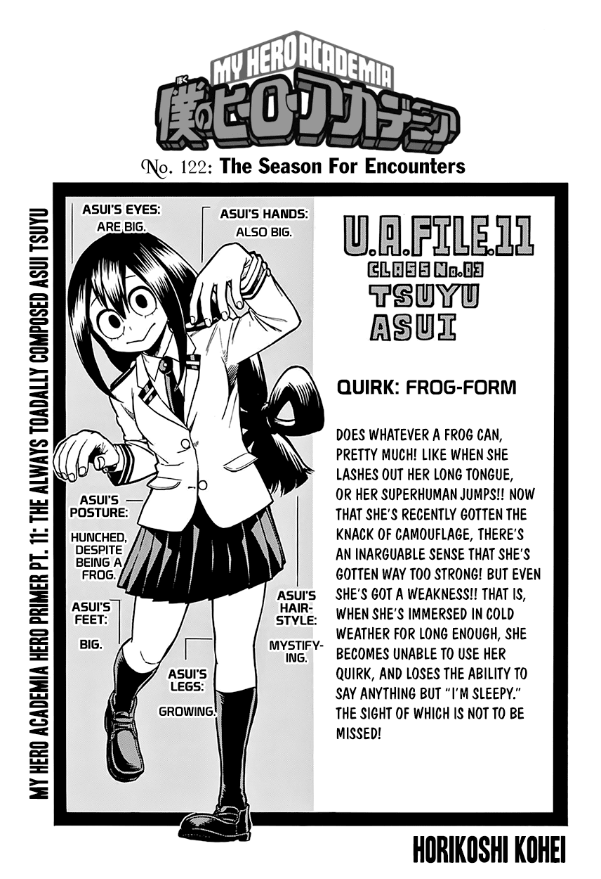 Boku no Hero Academia Chapter 122 page 4 - Chapter 122: The Season For Encounters