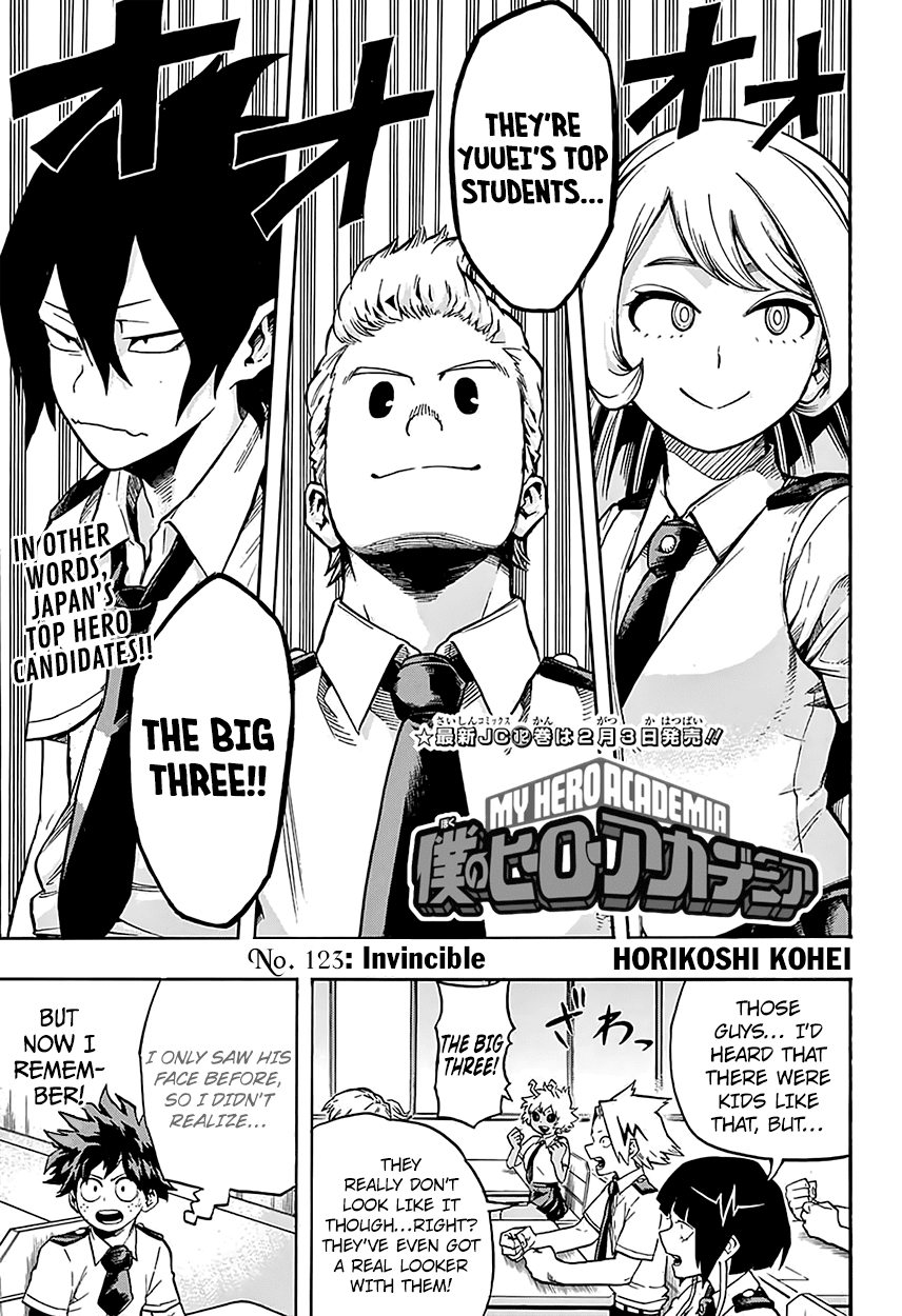 Boku no Hero Academia Chapter 123 page 4 - Chapter 123: Invincible