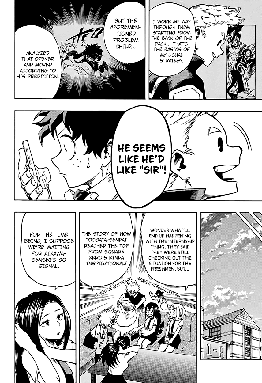 Boku no Hero Academia Chapter 124 page 17 - Chapter 124: Embryos Kicking in the Womb!! The Internship Arc