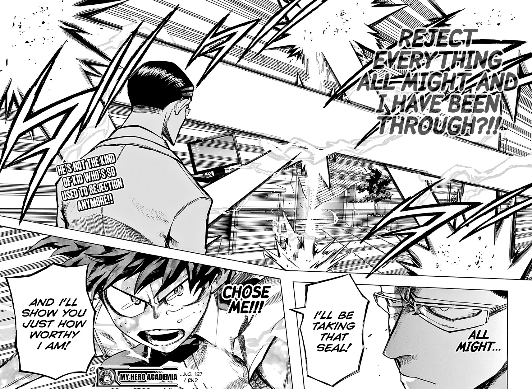 Boku no Hero Academia Chapter 127 page 19 - Chapter 127: Sir Night Eye and Midoriya Izuku and Toogata Mirio and All Might
