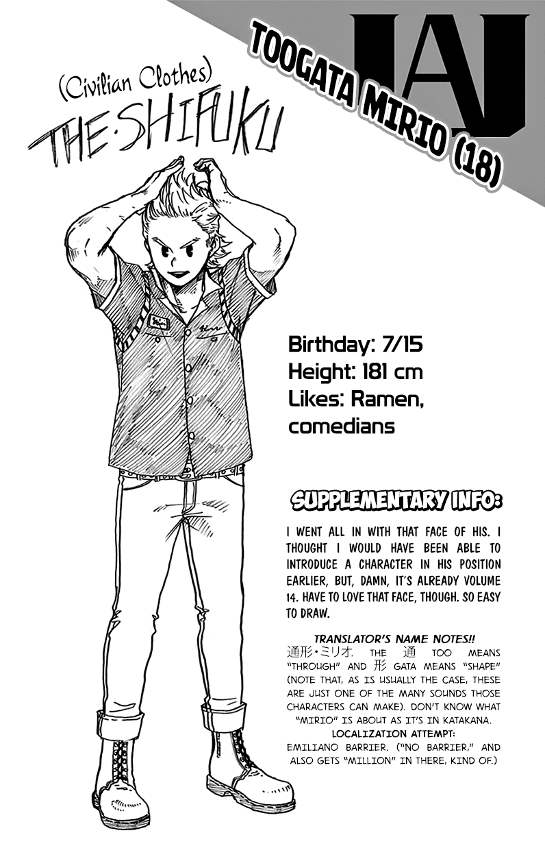 Boku no Hero Academia Chapter 128.5 page 10 - Chapter 128.5: Volume 14 Omake