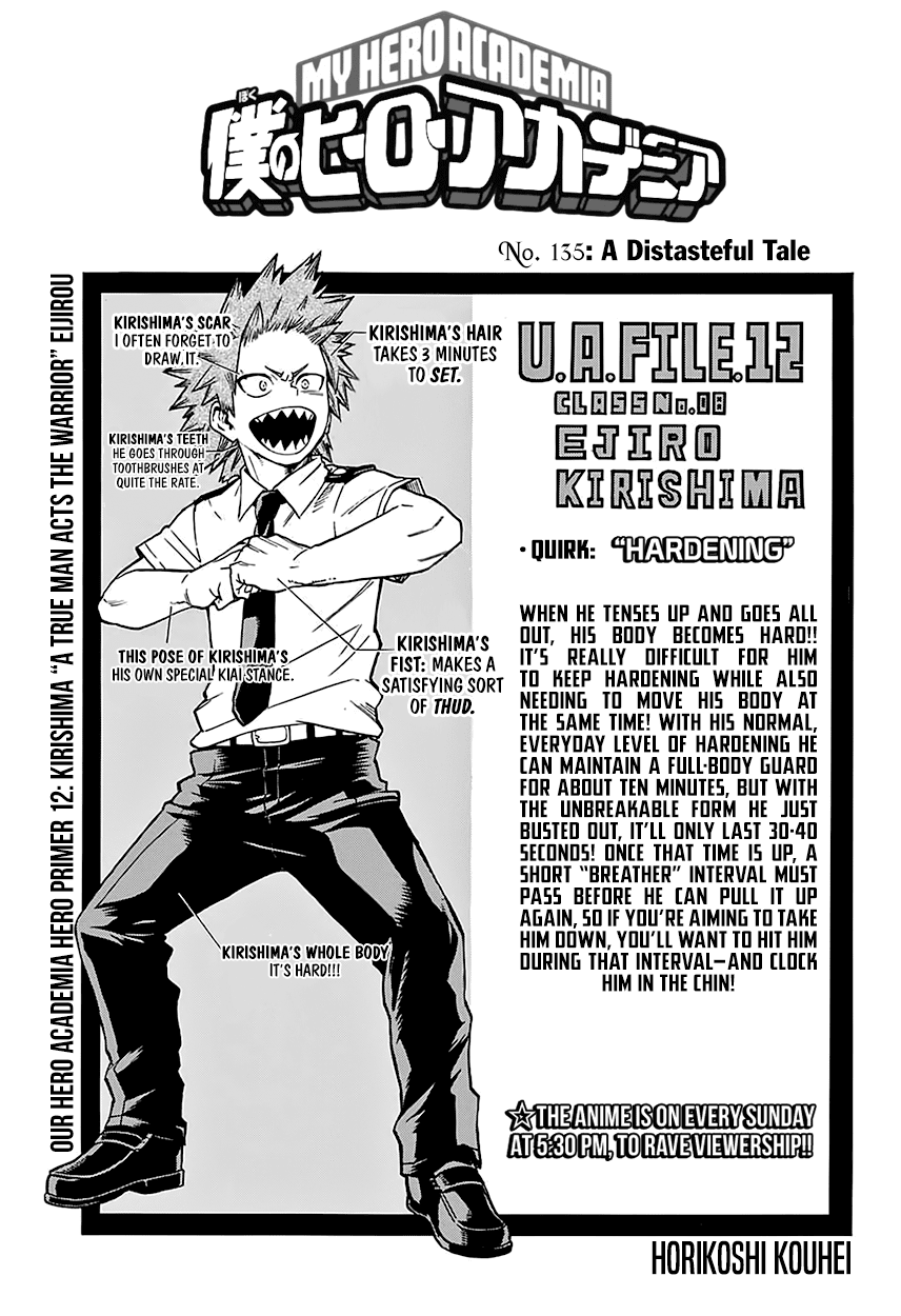 Boku no Hero Academia Chapter 135 page 4 - Chapter 135: A Distasteful Tale
