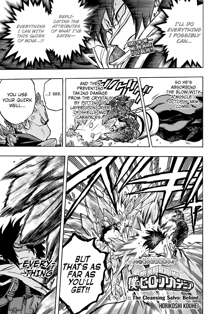 Boku no Hero Academia Chapter 141 page 3 - Chapter 141: The Cleansing Salvo: Behind