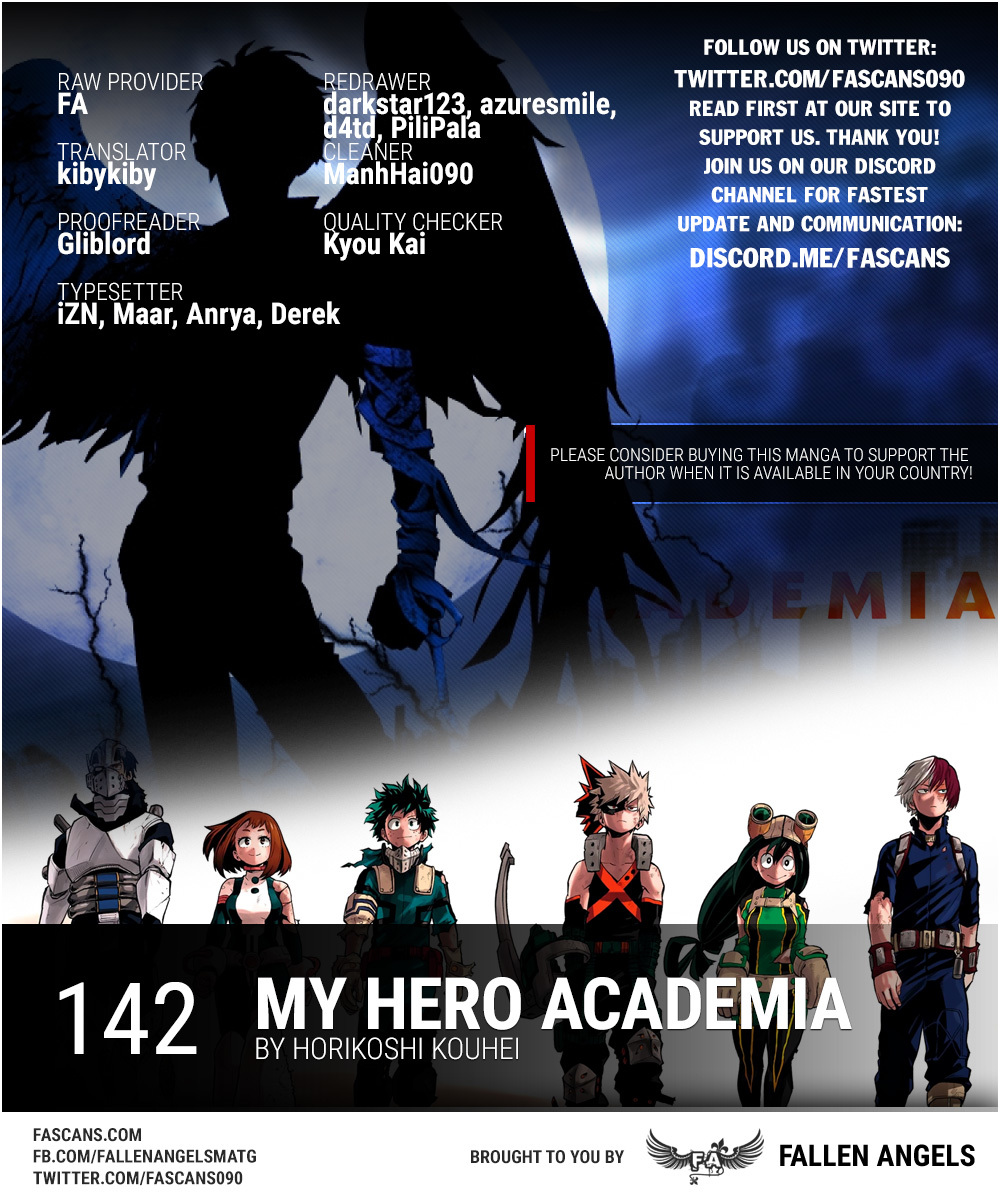 Boku no Hero Academia Chapter 142 page 1 - Chapter 142: A Shield, a Shield, a Spear, and a Shield