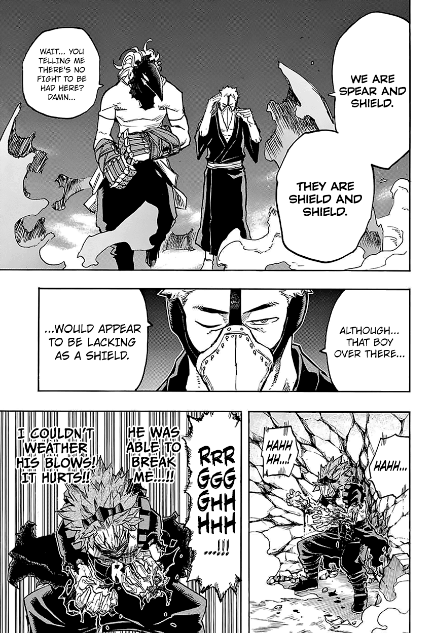 Boku no Hero Academia Chapter 142 page 21 - Chapter 142: A Shield, a Shield, a Spear, and a Shield