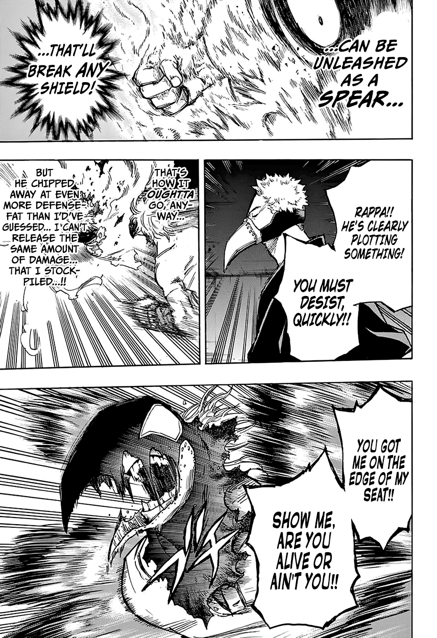 Boku no Hero Academia Chapter 143 page 13 - Chapter 143: C’mon, Rappa, Let’s Have Ourselves a Match!!
