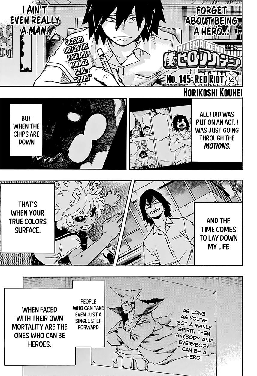 Boku no Hero Academia Chapter 145 page 3 - Chapter 145: Red Riot ②