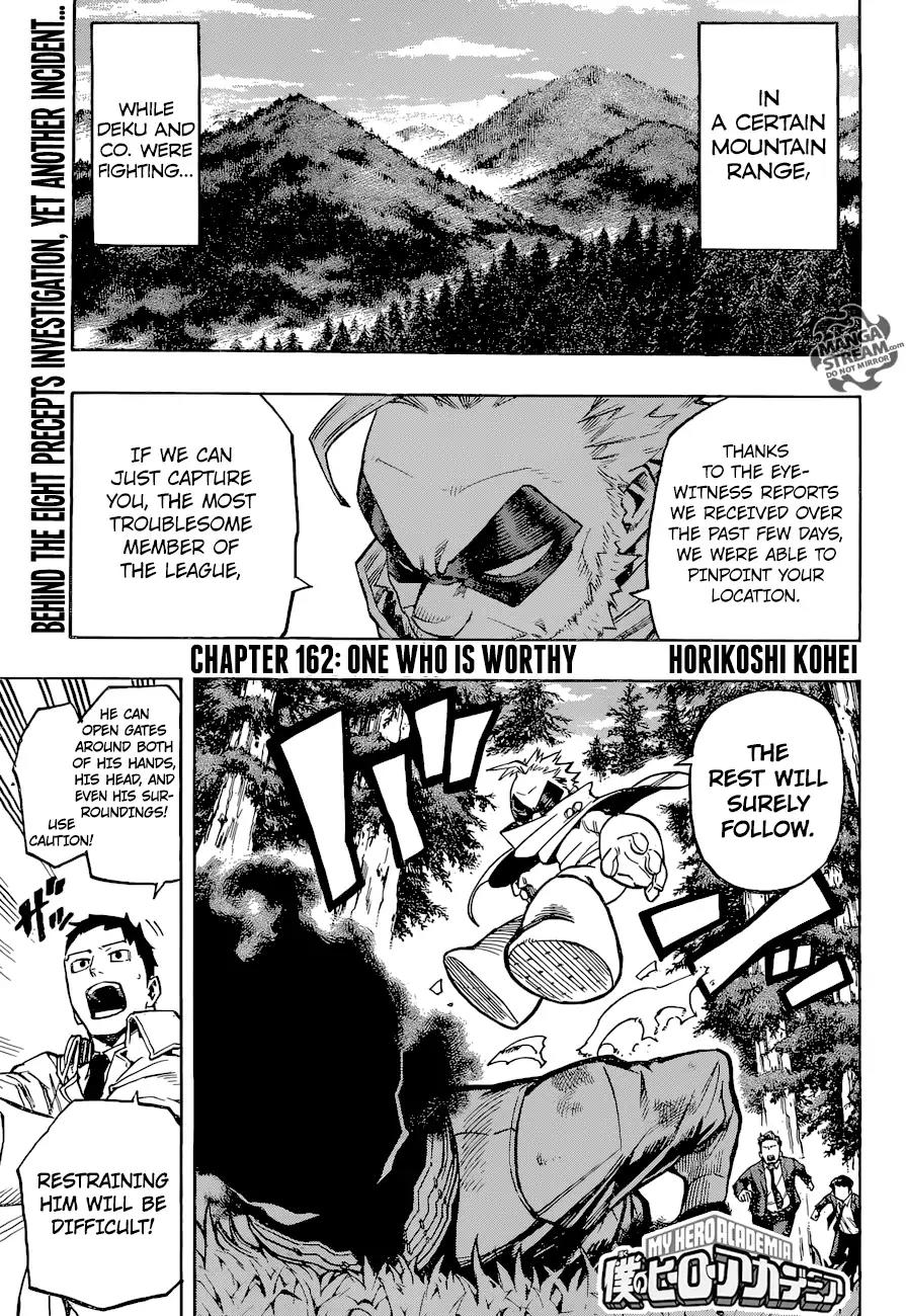 Boku no Hero Academia Chapter 162 page 1 - Chapter 162: One Who is Worthy