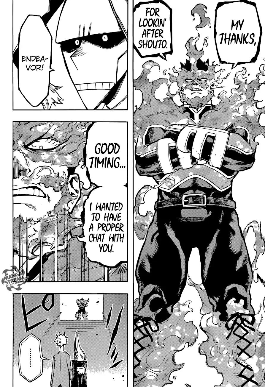 Boku no Hero Academia Chapter 163 page 14 - Chapter 163: Smoldering Flames