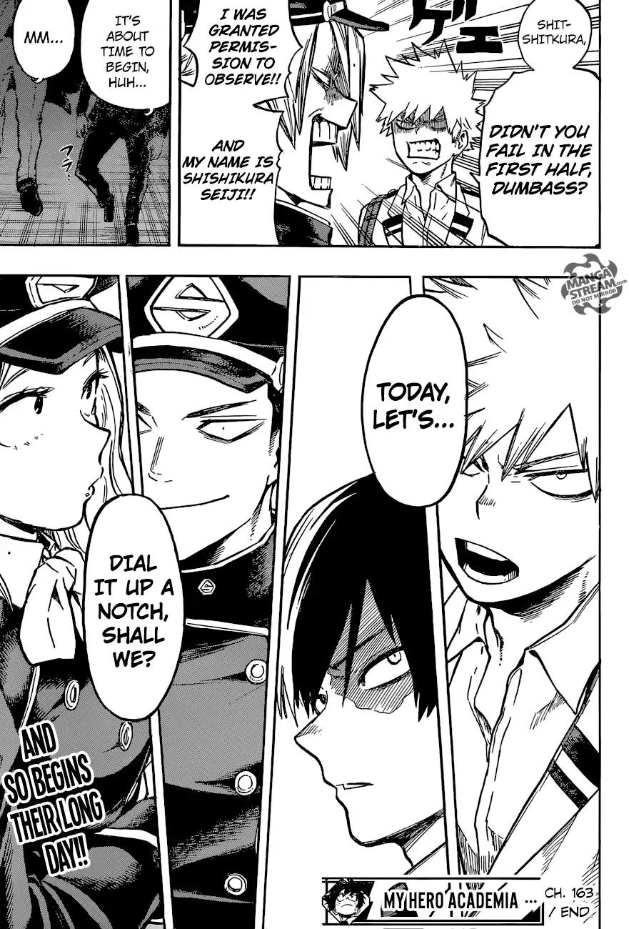 Boku no Hero Academia Chapter 163 page 17 - Chapter 163: Smoldering Flames