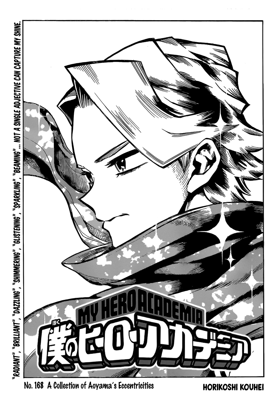Boku no Hero Academia Chapter 168 page 1 - Chapter 168: A Collection of Aoyama’s Eccentricities