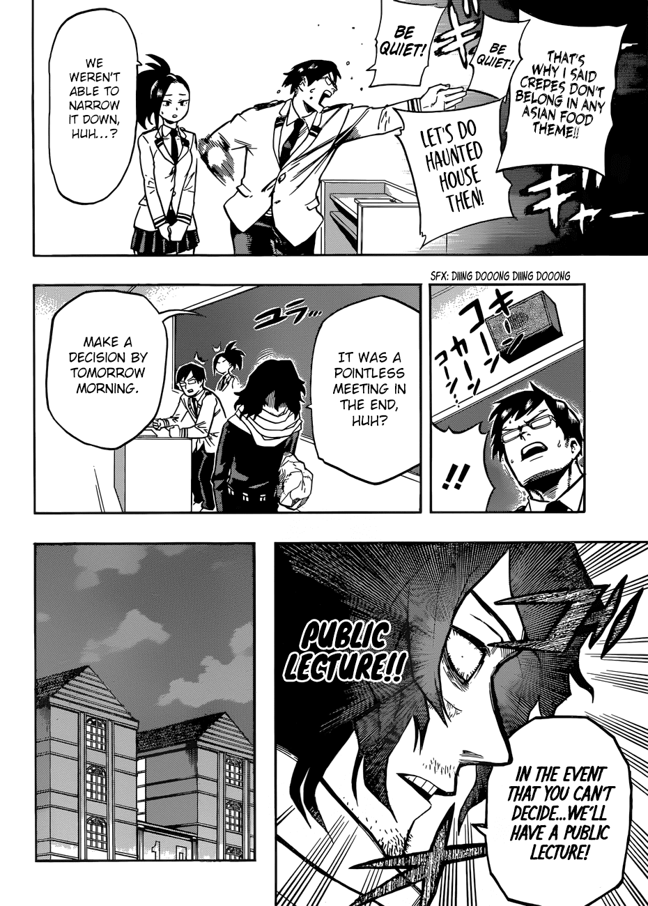 Boku no Hero Academia Chapter 169 page 12 - Chapter 169: The Culture Festival