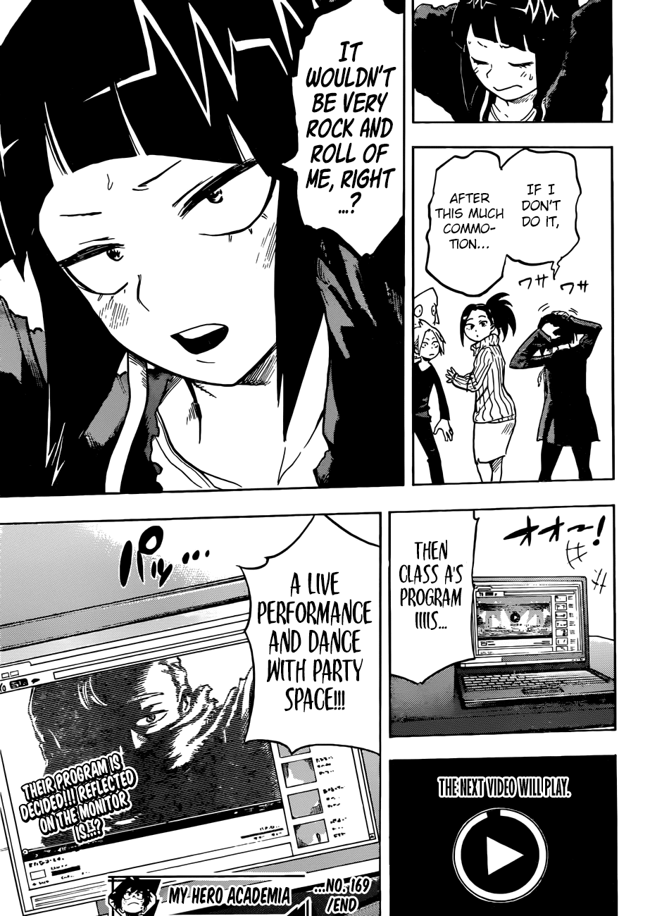 Boku no Hero Academia Chapter 169 page 19 - Chapter 169: The Culture Festival