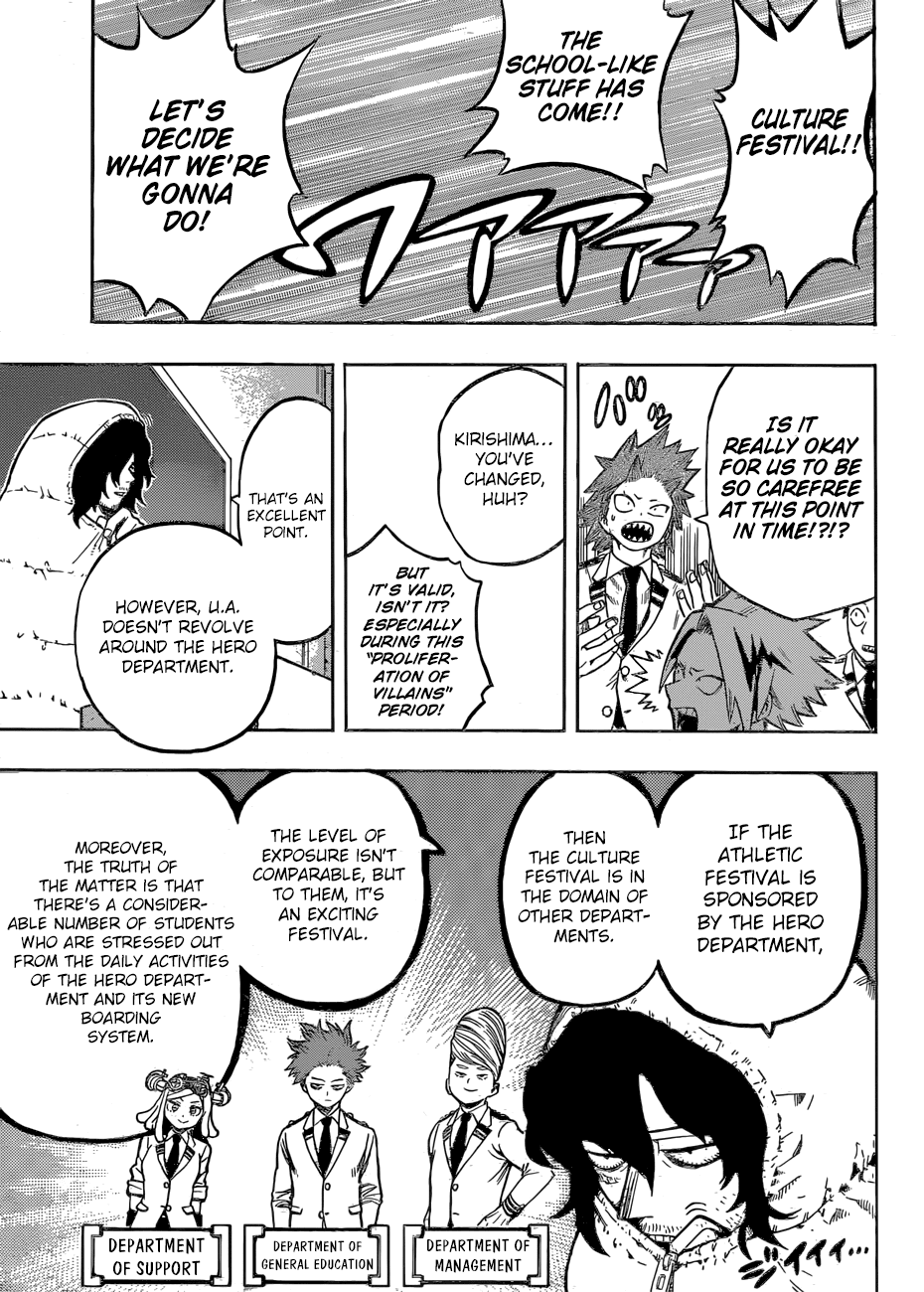 Boku no Hero Academia Chapter 169 page 7 - Chapter 169: The Culture Festival