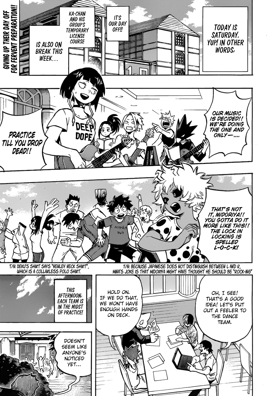 Boku no Hero Academia Chapter 173 page 1 - Chapter 173: The most enjoyable time is preparing for the cultural festival 2