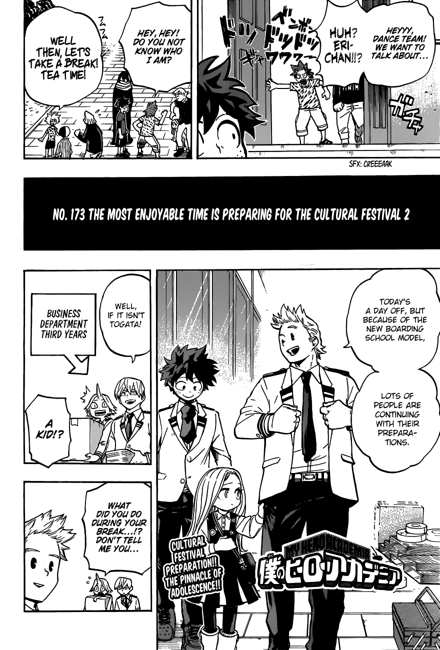 Boku no Hero Academia Chapter 173 page 5 - Chapter 173: The most enjoyable time is preparing for the cultural festival 2