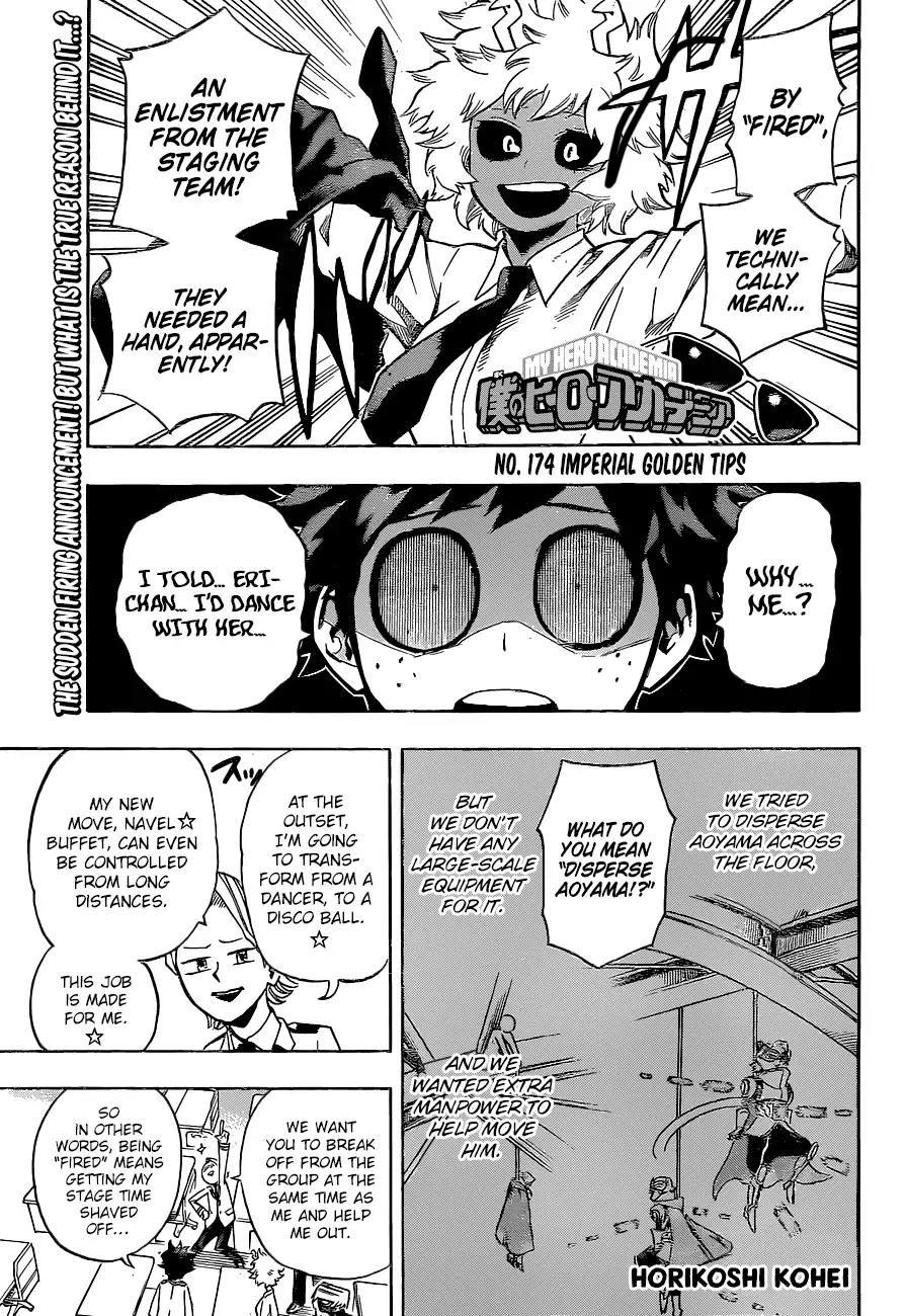 Boku no Hero Academia Chapter 174 page 1 - Chapter 174: Imperial Golden Tips