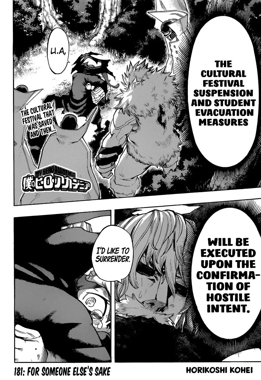 Boku no Hero Academia Chapter 181 page 3 - Chapter 181: For Someone Else's Sake