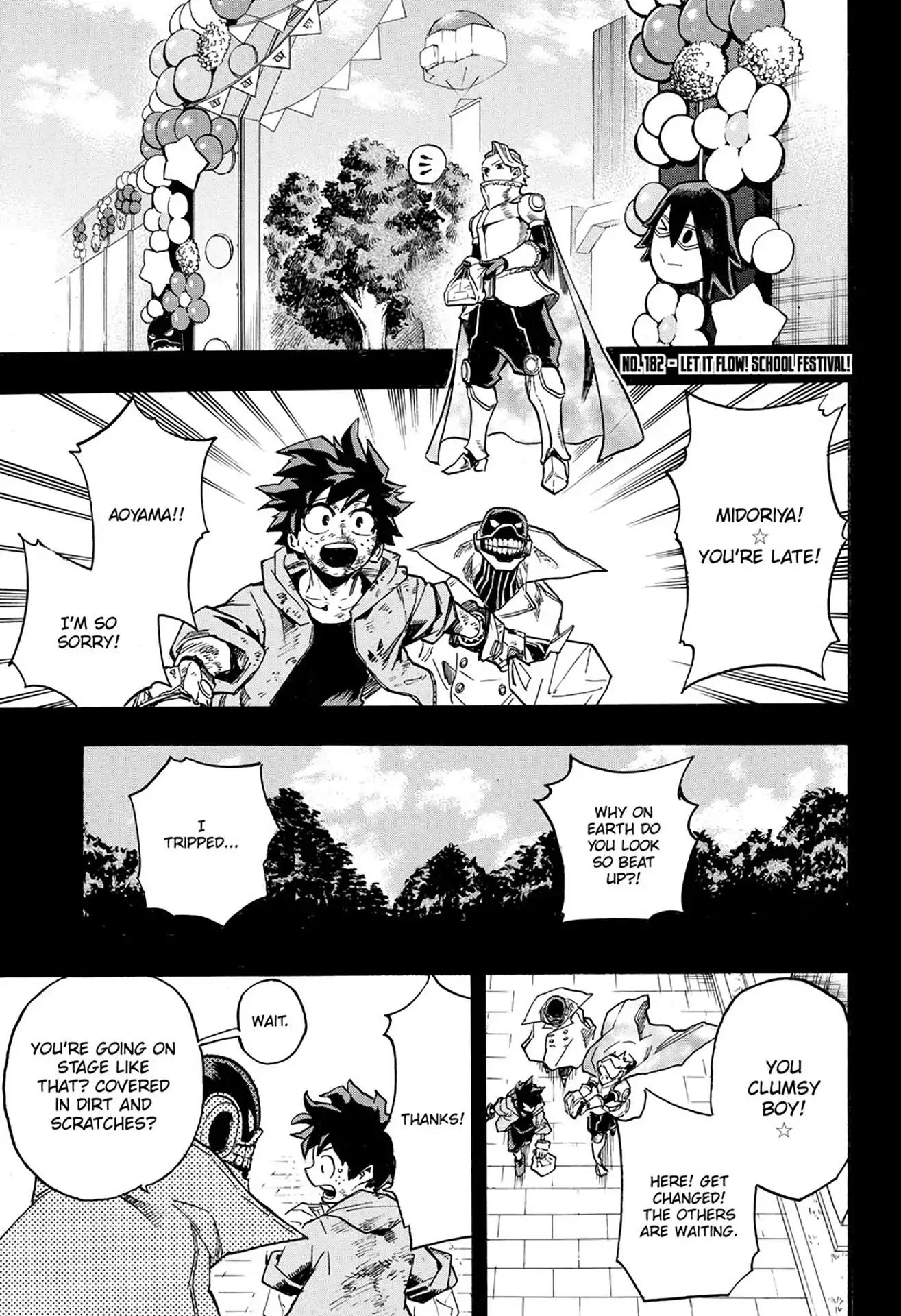 Boku no Hero Academia Chapter 182 page 2 - Chapter 182: The Cultural Festival! Unleashed!