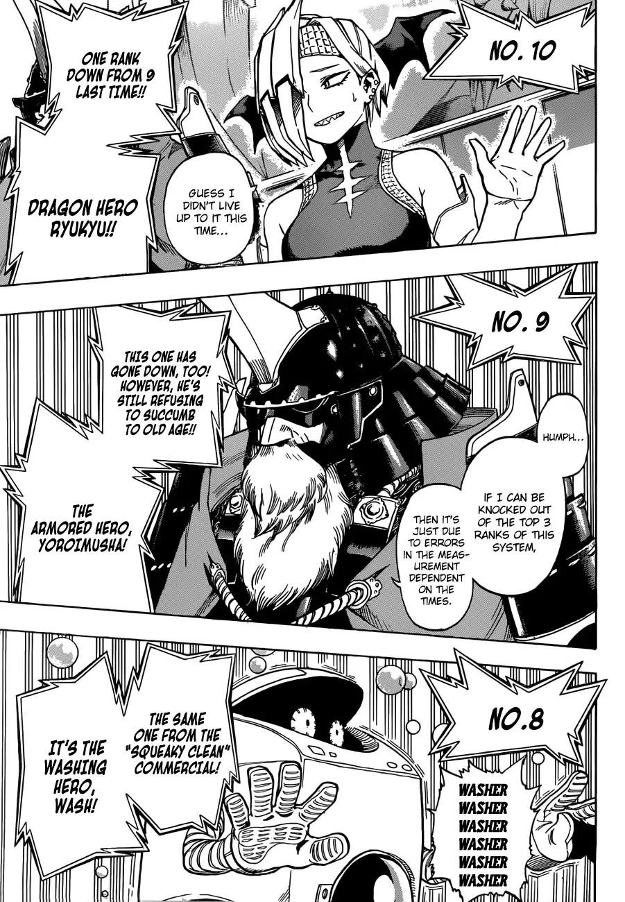 Boku no Hero Academia Chapter 184 page 14 - Chapter 184: JP Hero Billboard Chart