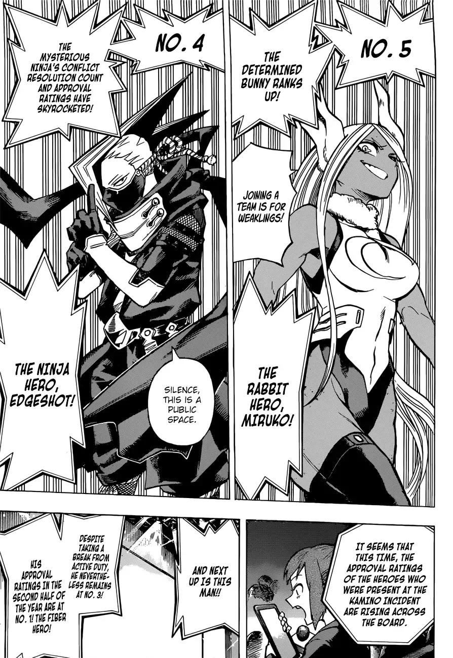 Boku no Hero Academia Chapter 184 page 16 - Chapter 184: JP Hero Billboard Chart