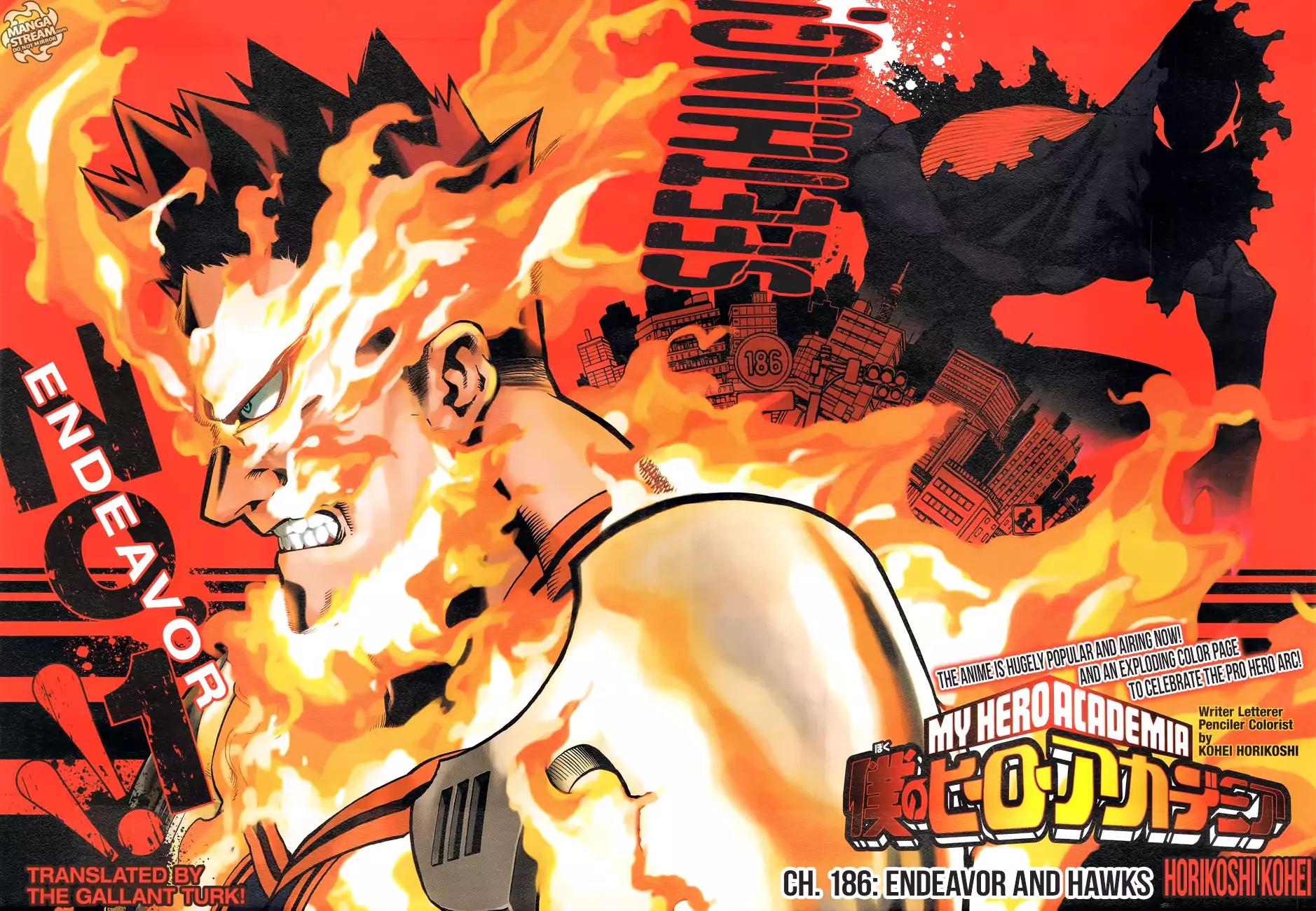 Boku no Hero Academia Chapter 186 page 1 - Chapter 186: Endeavor And Hawks