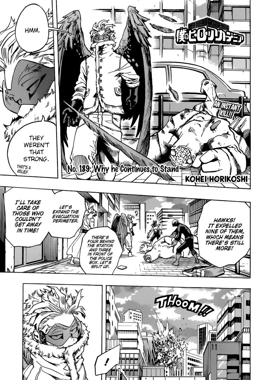 Boku no Hero Academia Chapter 189 page 1 - Chapter 189: Why He Continues To Stand