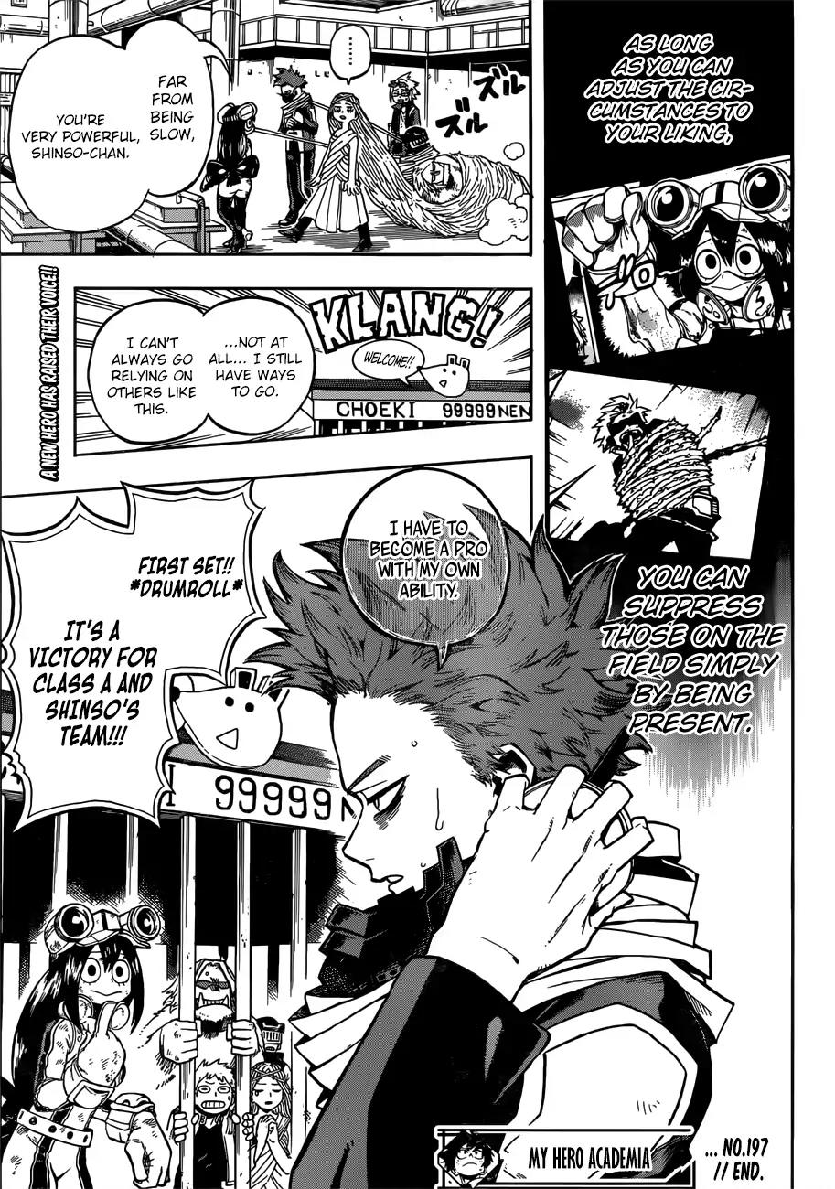 Boku no Hero Academia Chapter 197 page 16 - Chapter 197: Trading Shots of "Quirk"