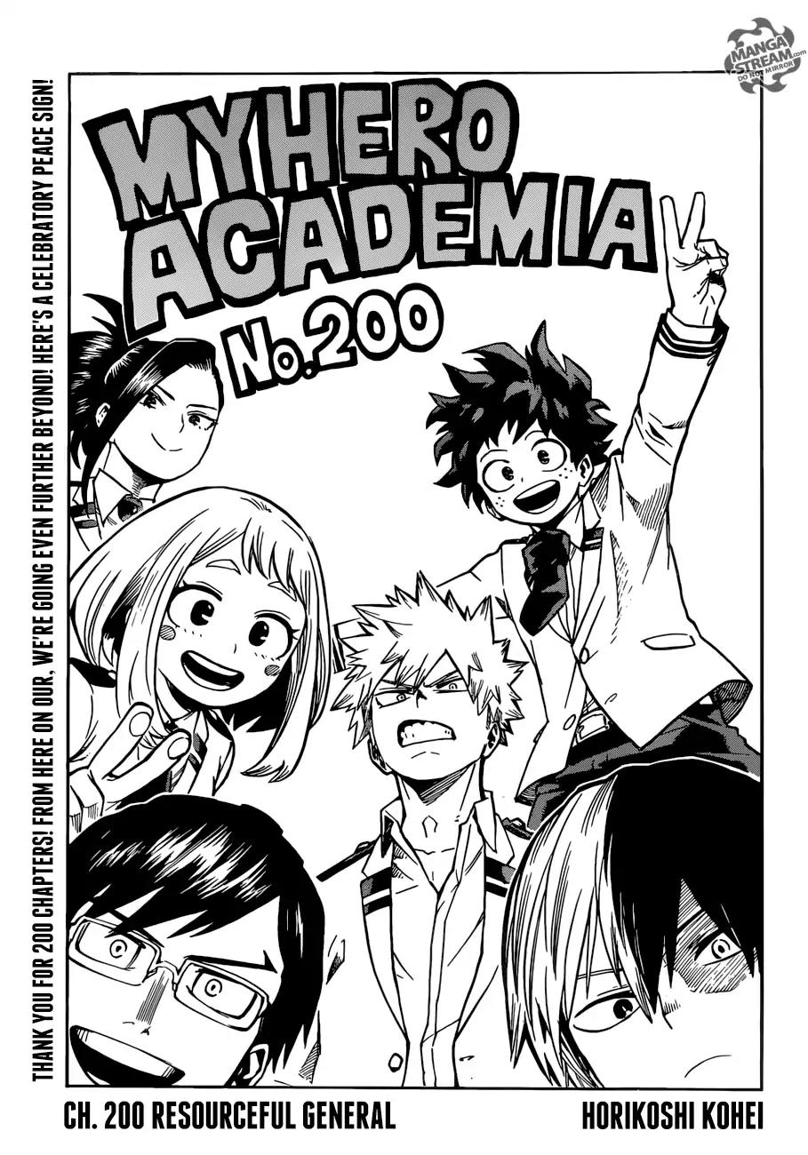 Boku no Hero Academia Chapter 200 page 1 - Chapter 200: Resourceful General