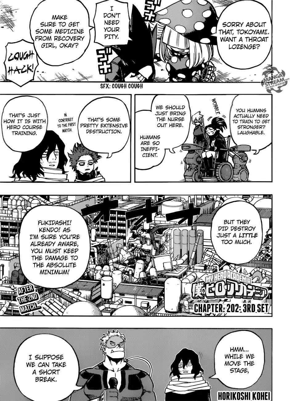 Boku no Hero Academia Chapter 202 page 1 - Chapter 202: 3rd Set