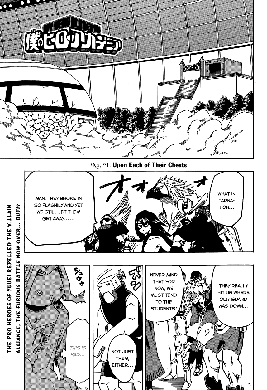 Boku no Hero Academia Chapter 21 page 3 - Chapter 21: Upon Each of Their Chests