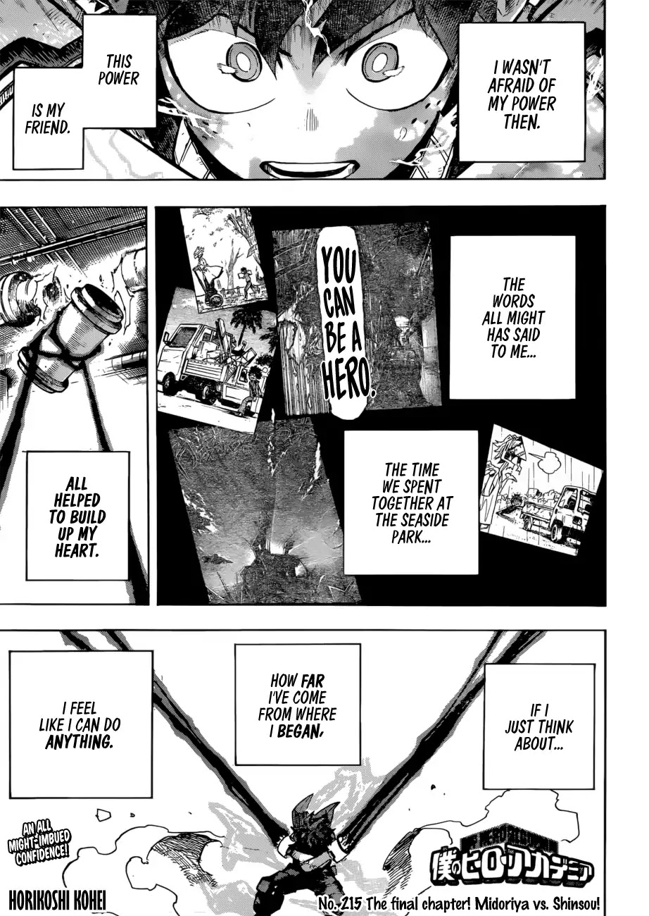 Boku no Hero Academia Chapter 215 page 1 - Chapter 215: The final chapter! Midoriya vs. Shinsou!