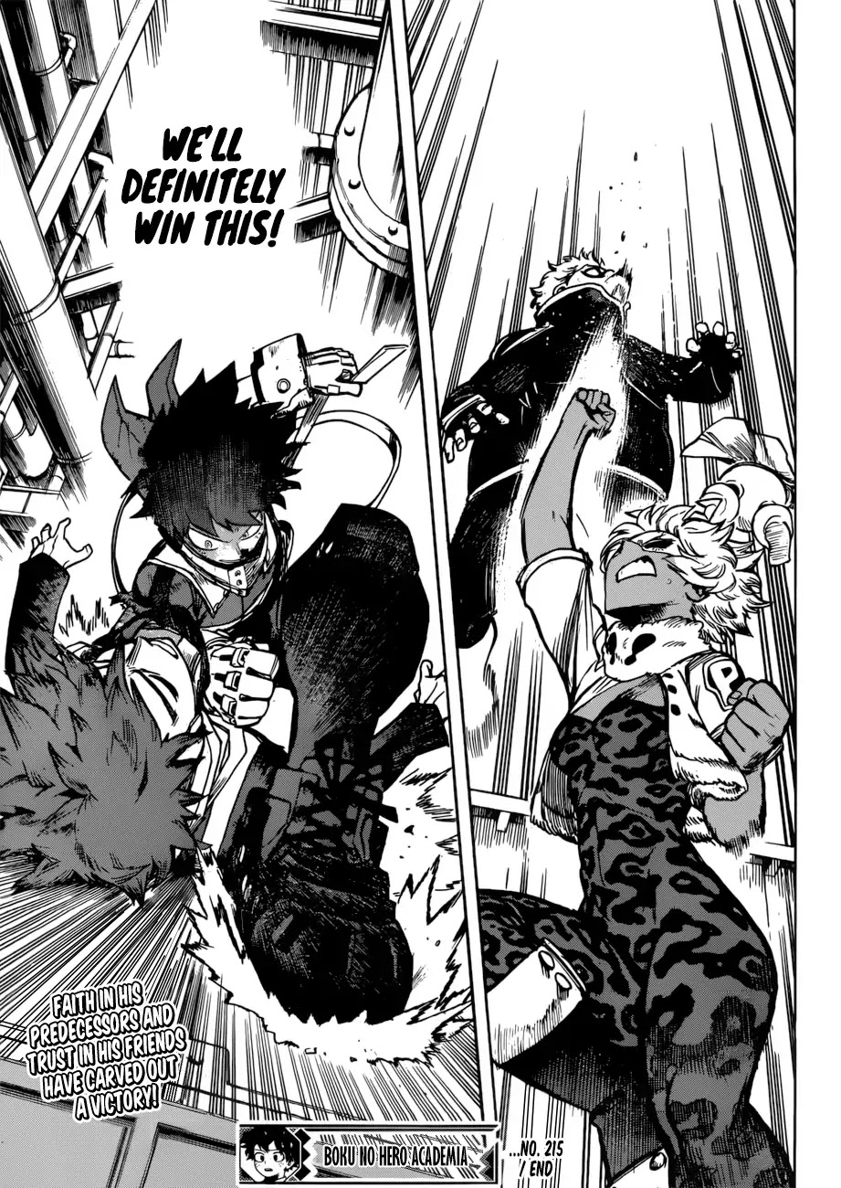 Boku no Hero Academia Chapter 215 page 14 - Chapter 215: The final chapter! Midoriya vs. Shinsou!
