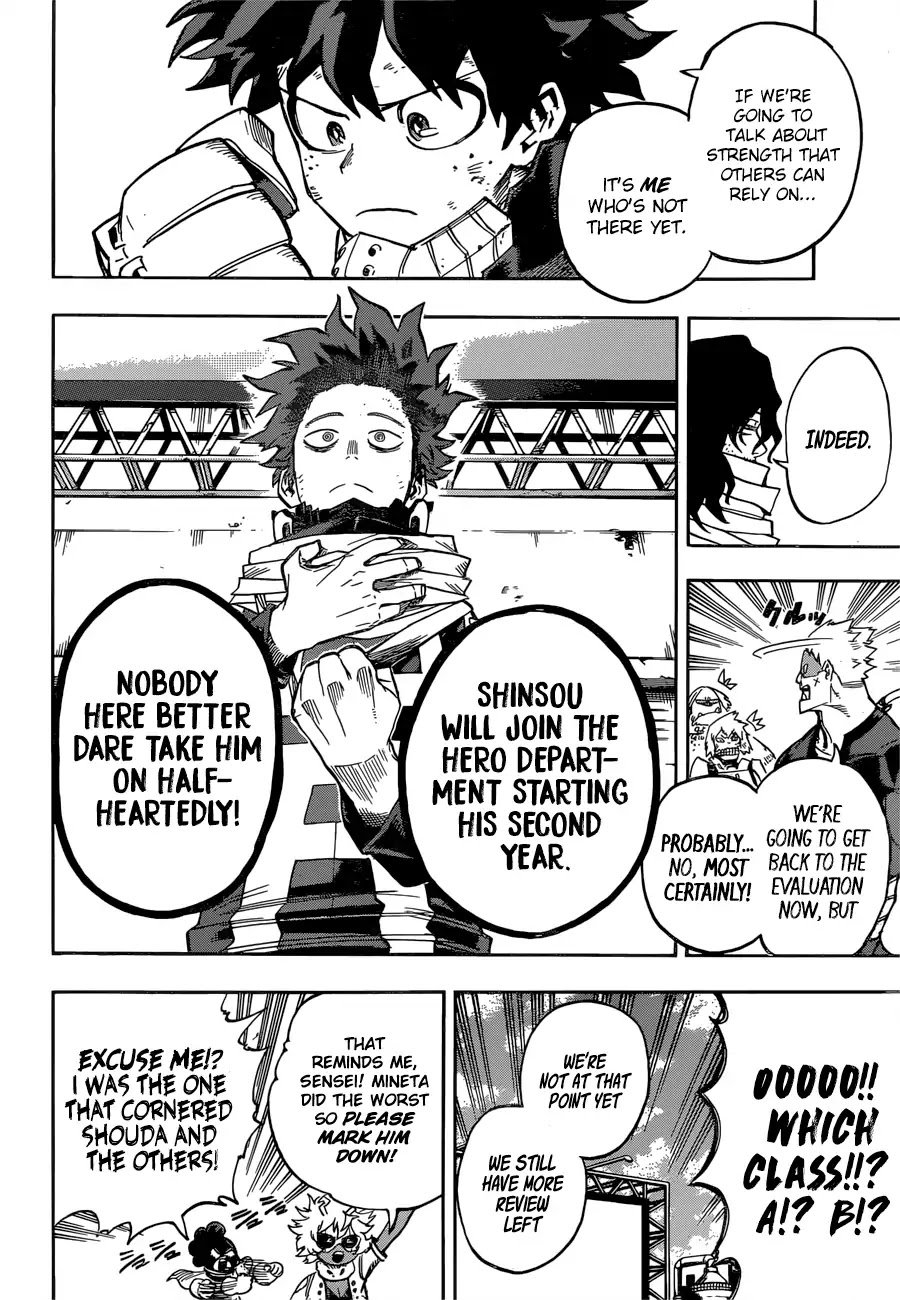 Boku no Hero Academia Chapter 216 page 13 - Chapter 216: Final Results! Class A Versus Class B