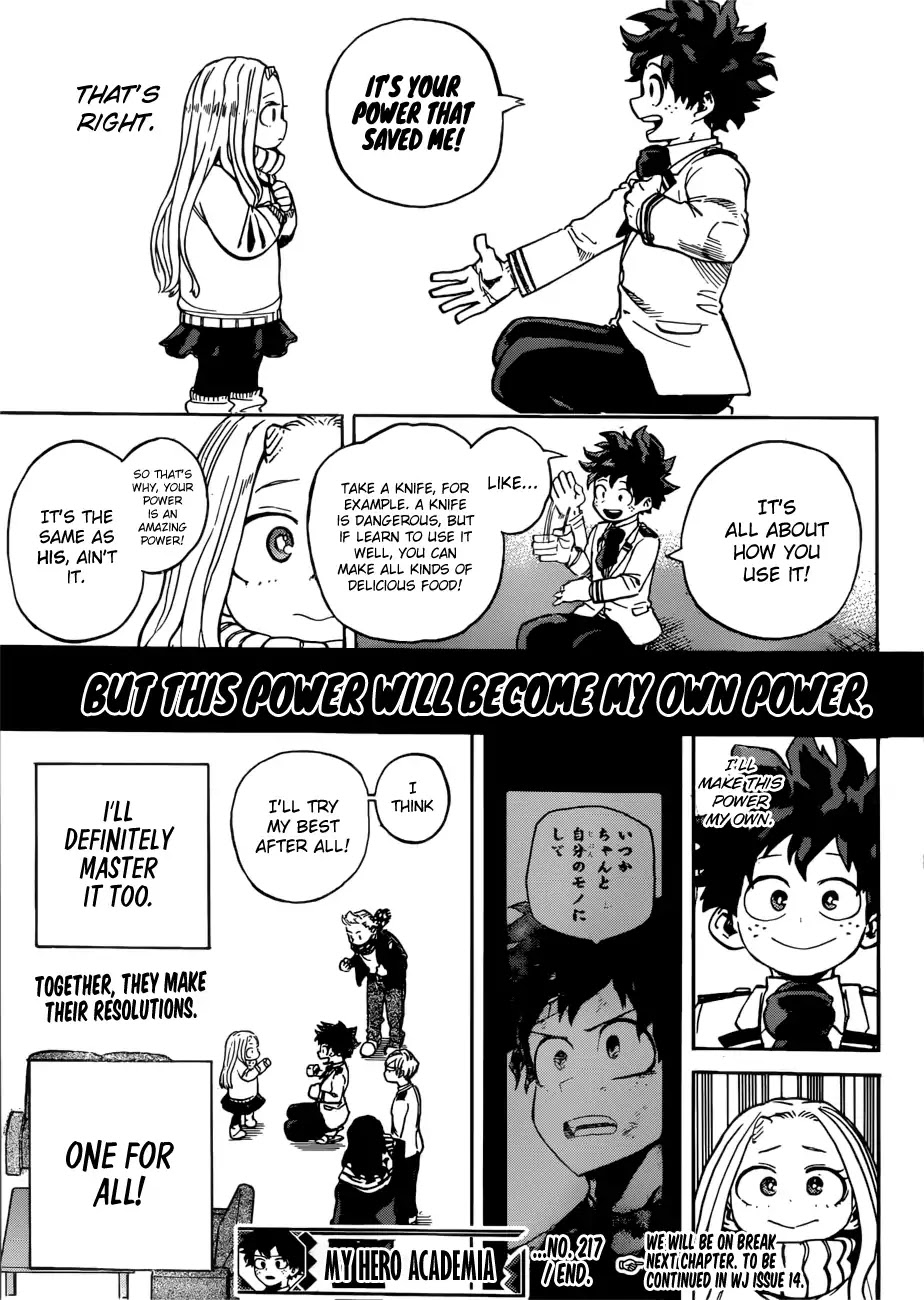 Boku no Hero Academia Chapter 217 page 14 - Chapter 217: A New Power and All For One