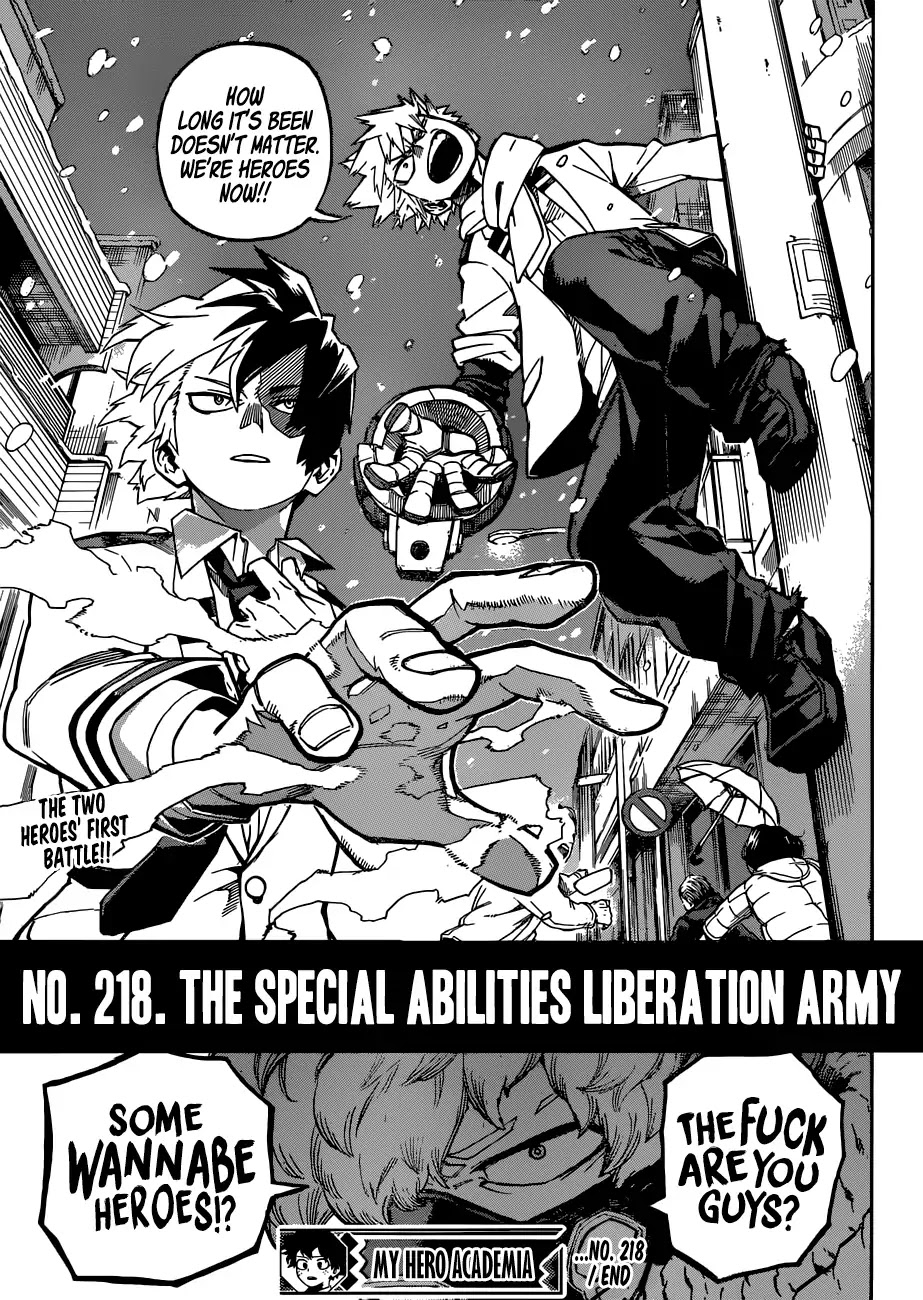 Boku no Hero Academia Chapter 218 page 16 - Chapter 218: The Special Abilities Liberation Army
