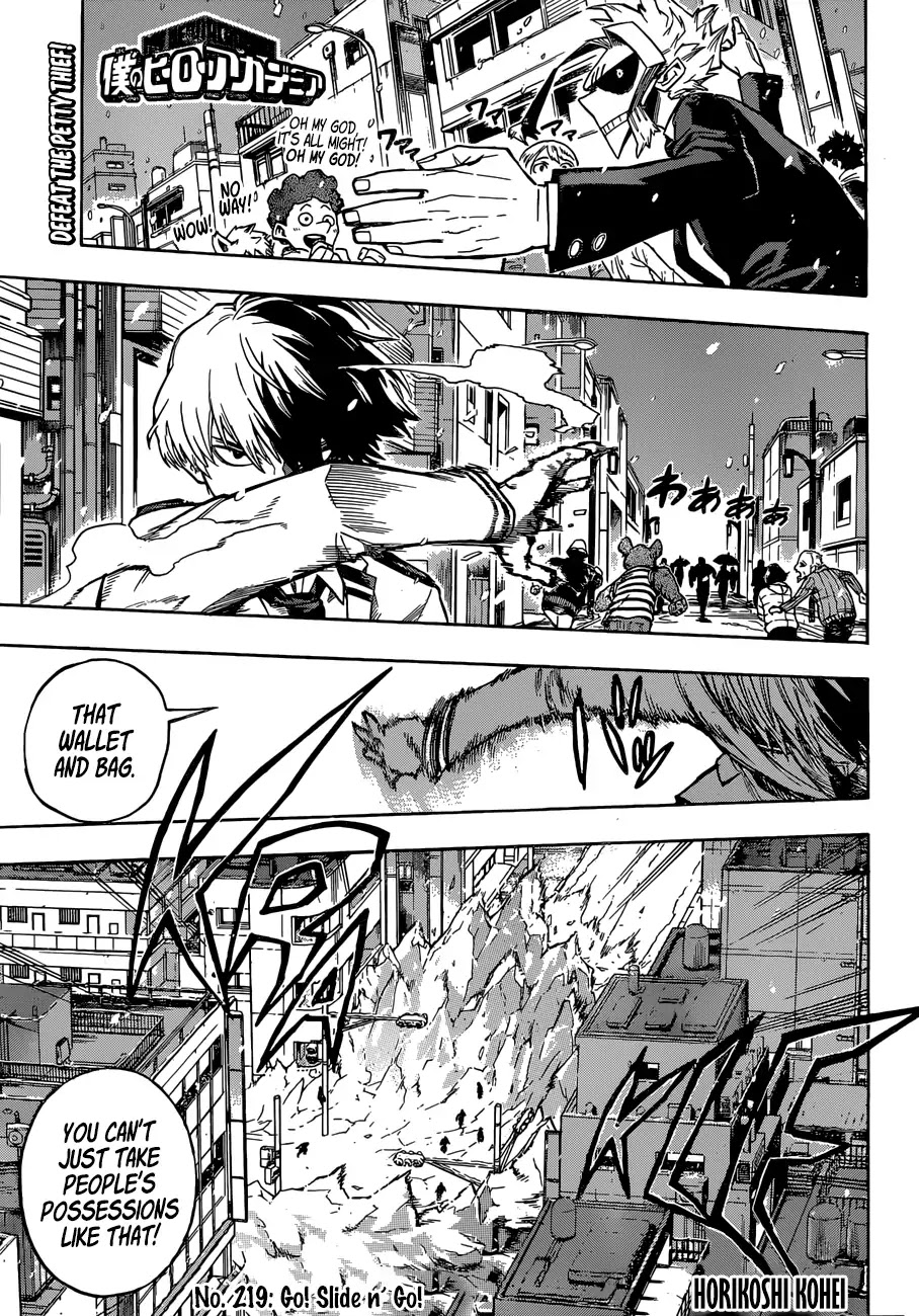 Boku no Hero Academia Chapter 219 page 1 - Chapter 219: Go! Slide n’ Go!