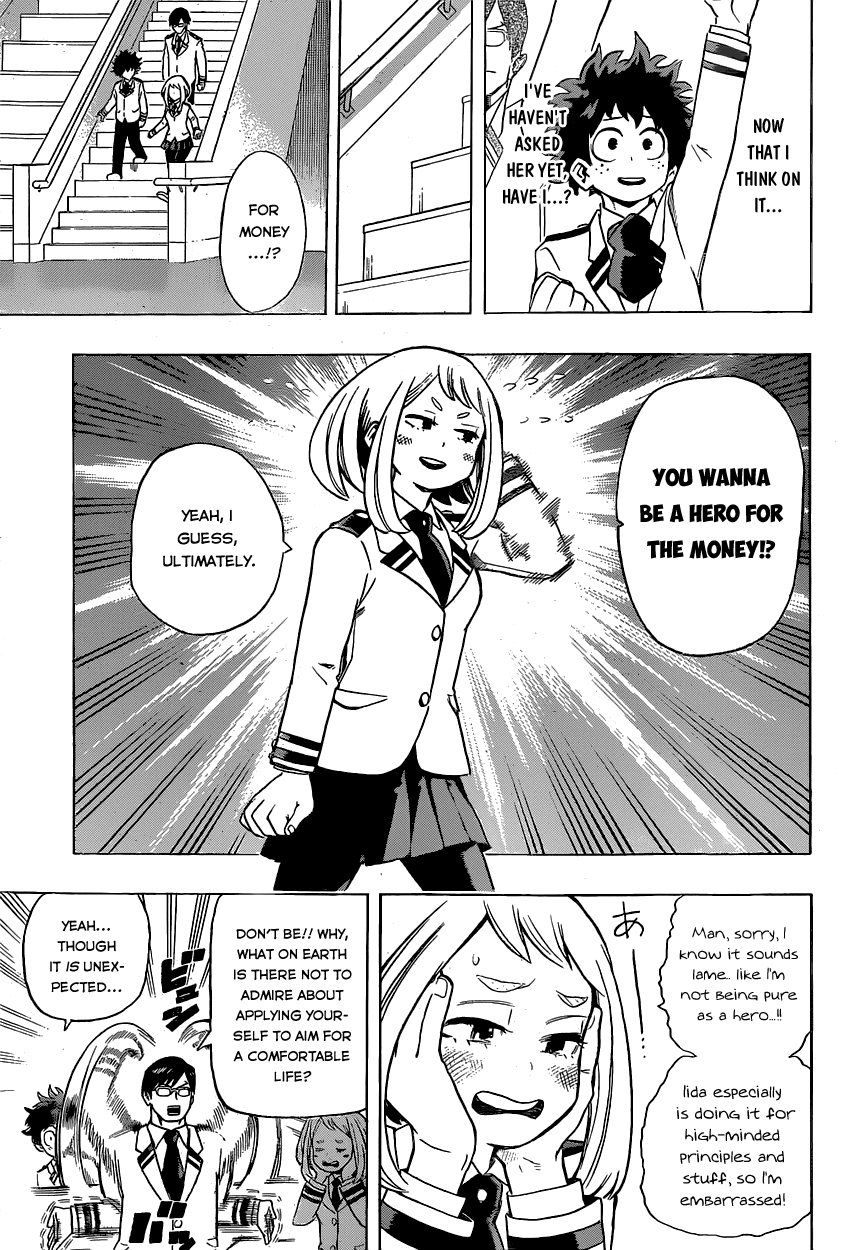 Boku no Hero Academia Chapter 22 page 14 - Chapter 22: So That's What It's About, Uraraka!