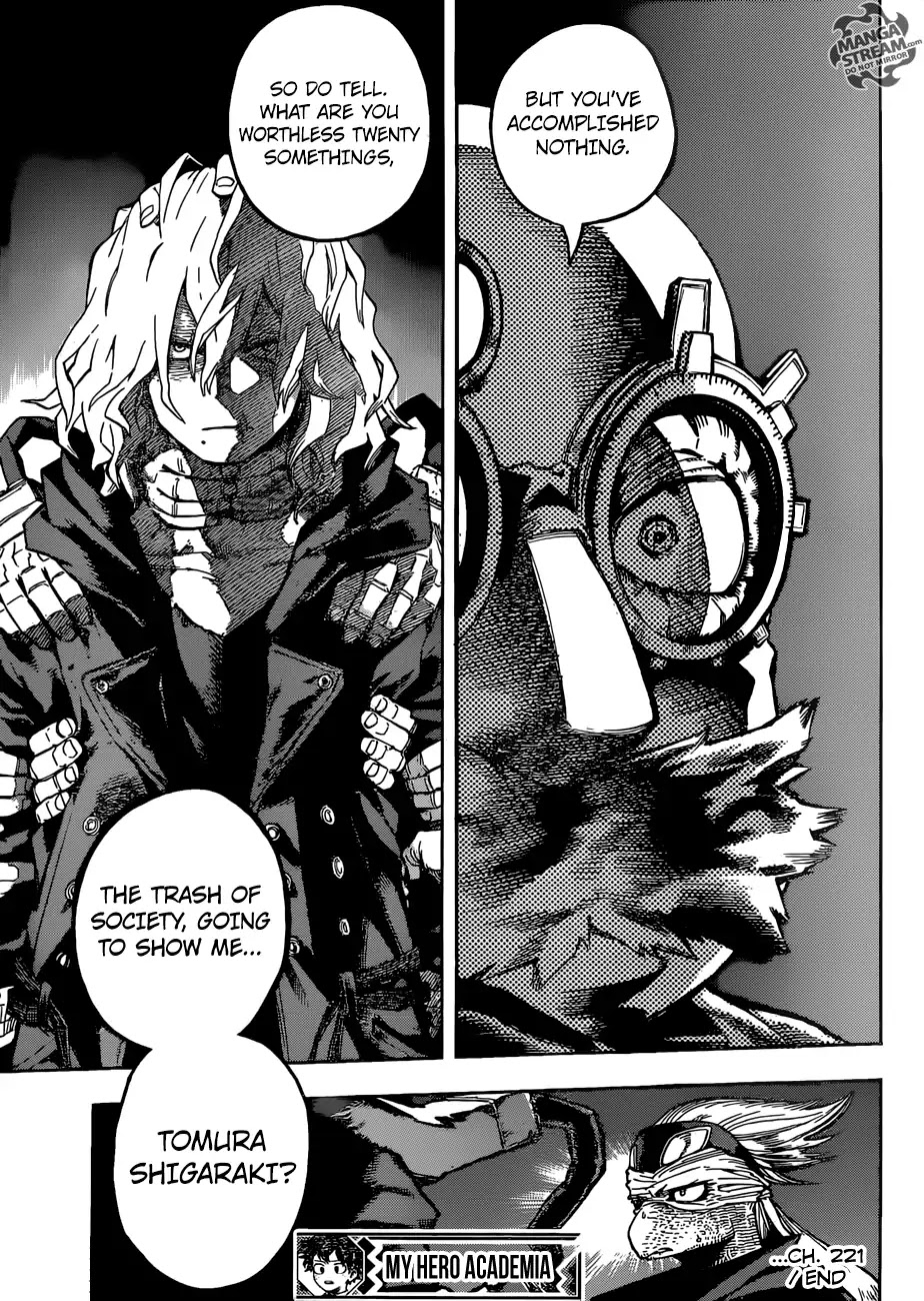 Boku no Hero Academia Chapter 221 page 14 - Chapter 221: All For One's Parting Gift