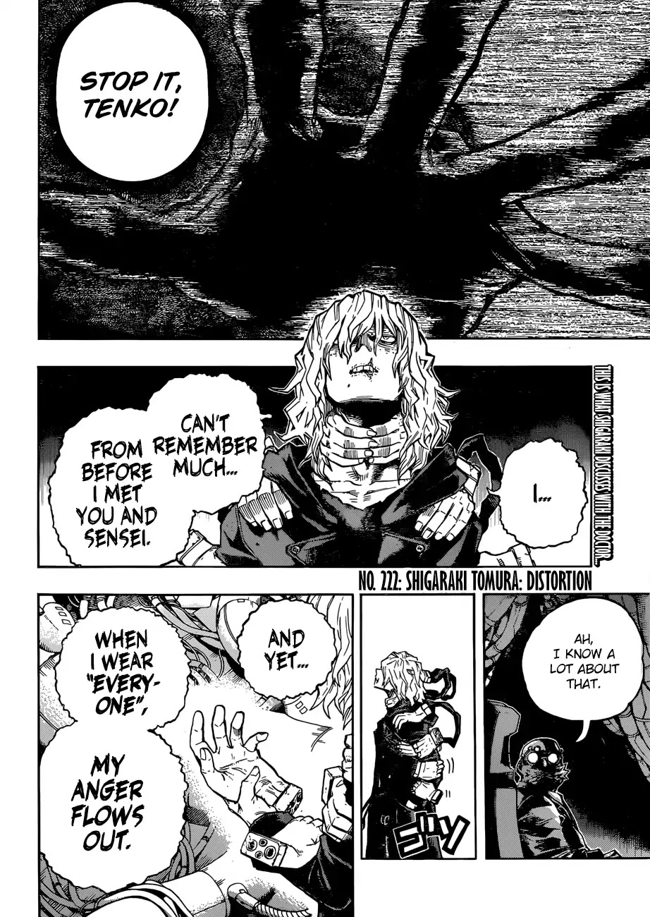 Boku no Hero Academia Chapter 222 page 3 - Chapter 222: Shigaraki Tomura: Distortion