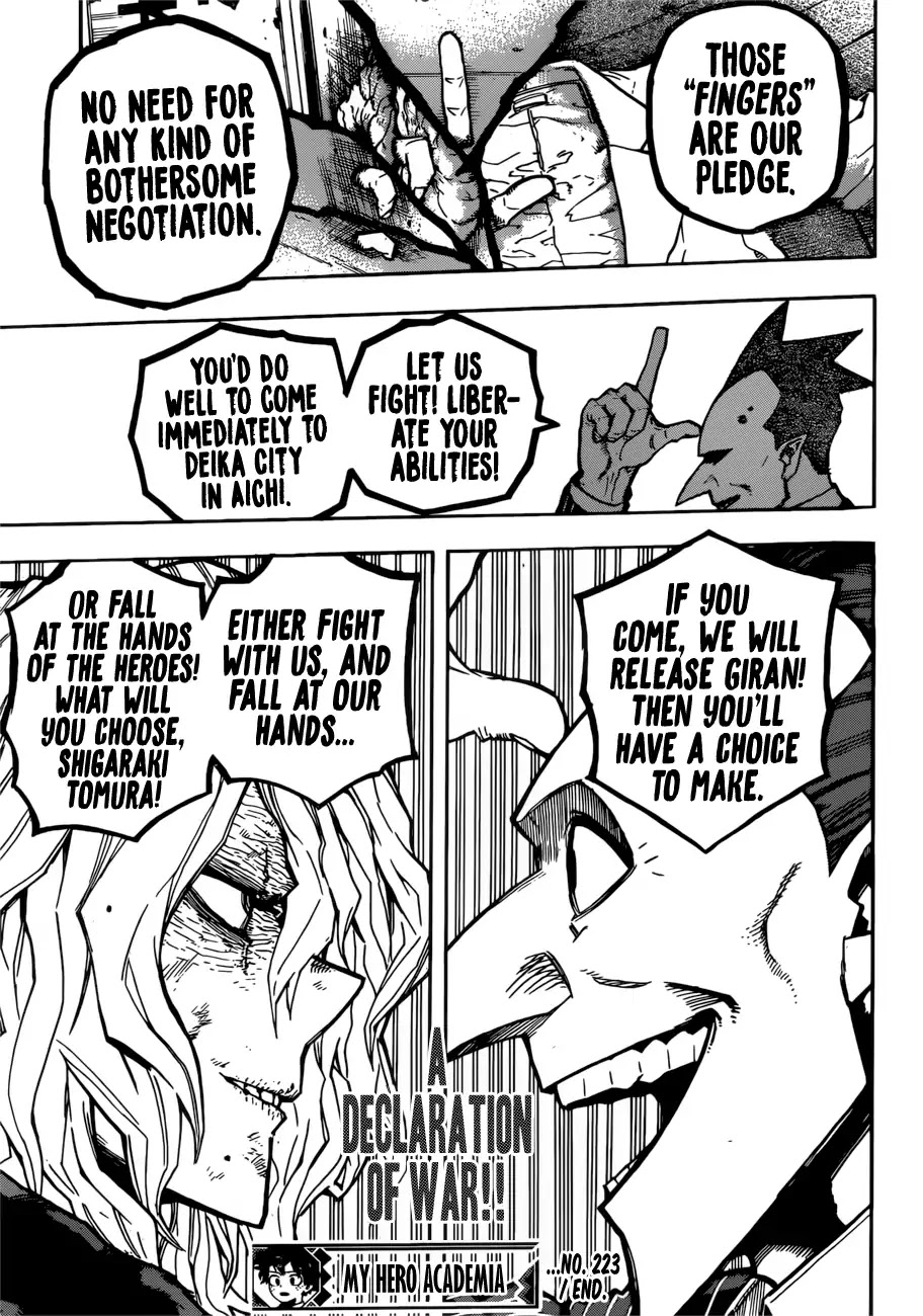 Boku no Hero Academia Chapter 223 page 15 - Chapter 223: A Cockroach