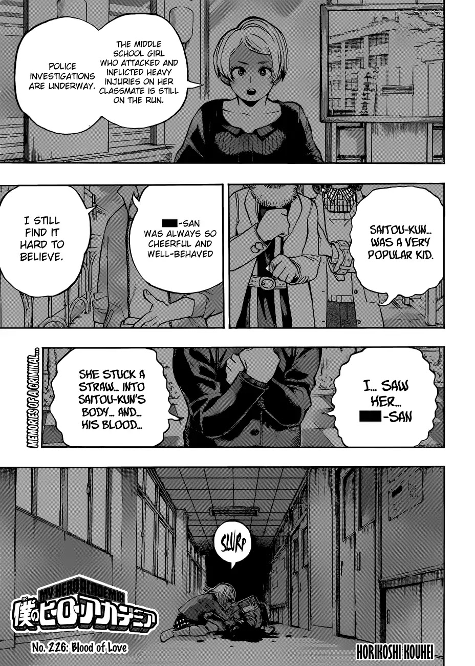 Boku no Hero Academia Chapter 226 page 1 - Chapter 226: Blood of Love