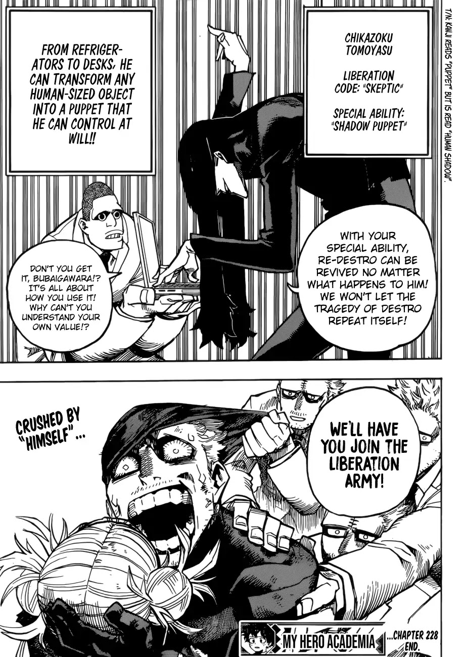 Boku no Hero Academia Chapter 228 page 14 - Chapter 228: Heart Trauma