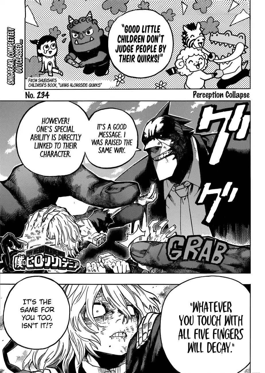 Boku no Hero Academia Chapter 234 page 1 - Chapter 234: Perception Collapse