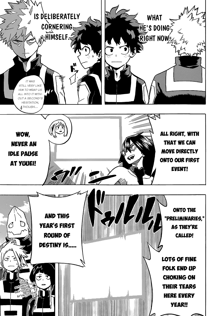 Boku no Hero Academia Chapter 24 page 11 - Chapter 24: Dash and Kick 'Em Down